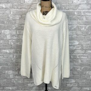 DKNY Ivory Cowlneck Sweater
